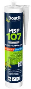 Mastic Colle & Joint MSP107 BOSTIK Gris 290ml Multi-usages - Spécial ZINC - MS Polymères