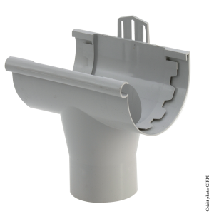 Naissance centrale PVC à coller dév.25 GRISE