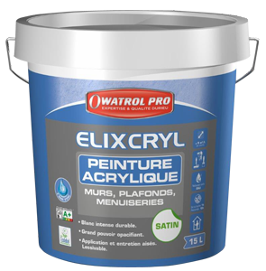 Peinture ELIXCRYL Blanc satin  5L finition Pro