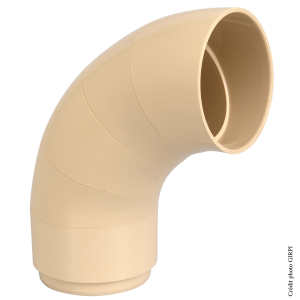 Coude unique PVC Ø80mm SABLE