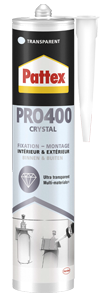 Mastic Colle & Joint PATTEX PRO/PL400 intérieur/extérieur Crystal 290g