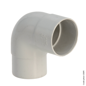 Coude PVC 87°30 eaux pluviales Ø50mm GRIS