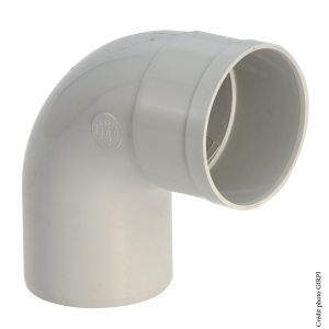 Coude PVC 87°30 eaux pluviales Ø80mm GRIS