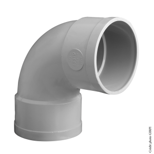 Coude PVC 87°30 eaux pluviales Ø80mm Femelle/Femelle GRIS