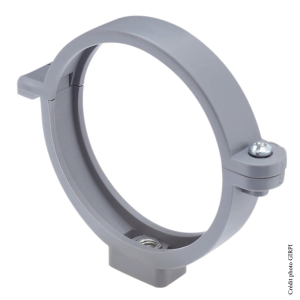 Collier PVC eaux pluviales Ø80mm GRIS