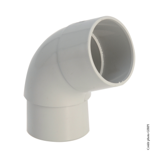 Coude PVC 45° eaux pluviales Ø50mm GRIS