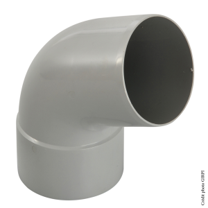 Coude PVC 67°30 eaux pluviales Ø80mm GRIS