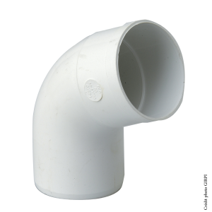 Coude PVC 67°30 eaux pluviales Ø80mm Mâle/Femelle BLANC