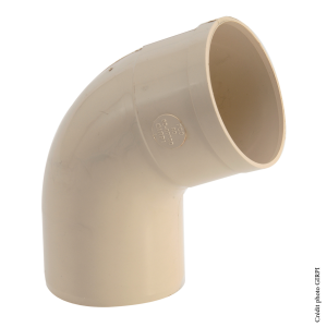 Coude PVC 67°30 eaux pluviales Ø80mm SABLE