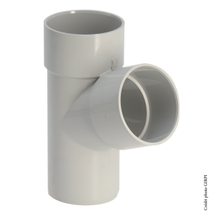 Culotte PVC 67°30 eaux pluviales Ø80mm GRIS