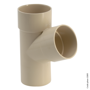 Culotte PVC 67°30 eaux pluviales Ø80mm SABLE