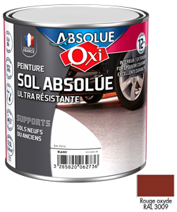 Peinture SOL ABSOLUE Rouge Oxyde 0,5L RAL 3009