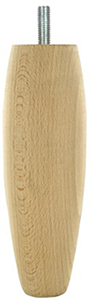 Pied de lit olive hêtre brut Ø50x150mm