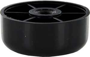 Pied de meuble plastique noir Ø60mm H25m