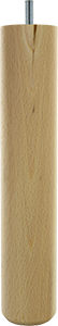 Lot de 4 pieds hêtre brut Ø50mm H250mm