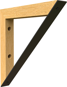 Console MIX T 202x202mm Hêtre/Acier noir