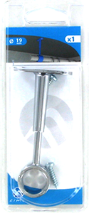 Support de plafond réglable rond chromé pour tube Ø19mm