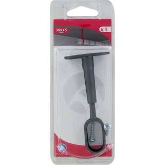 Support de plafond réglable noir pour tube 30x15mm