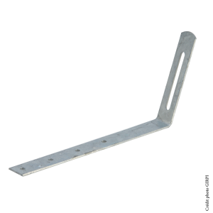 Hampe plate galvanisé L33cm