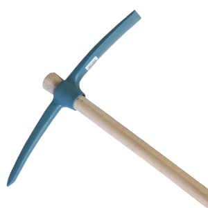 Pioche terrassier emmanchée