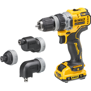 Perceuse-visseuse à têtes multiples 2 batteries 12V 3Ah Li-Ion Brushless + chargeur + coffret TSTAK DCD703L2T-QW