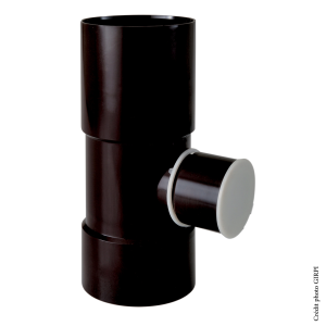 Collecteur PVC eau de pluie Ø80mm NOIR