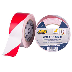 Ruban adhésif sécurité blanc/rouge 50mmx33m / RW5033