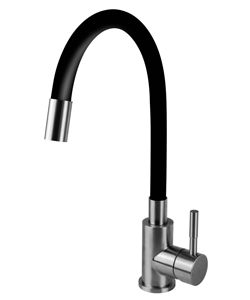 Mitigeur EVIER noir HERA corps de 45mm à mémoire de forme