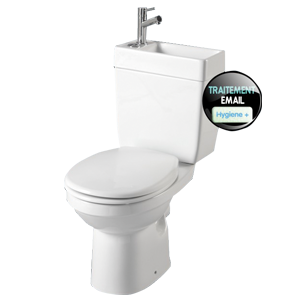 Pack WC horizontal OPALE-DUO 2.7/4L sans bride/ Abattant frein chute FDS