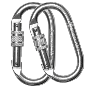 Mousquetons à vis - lot 2 pces