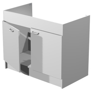 Meuble sous/évier 120x60 blanc 2 portes