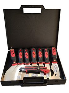 Lot de 8 outils manche soft gripp en valise - 7 couteaux + 1 cutter