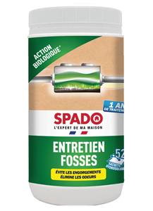 Entretien fosses 1 an SPADO formule biologique - 52 doses