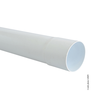 Tuyau PVC Ø80mm en 2.8ml eaux pluviales BLANC
