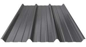 Tôle nervurée 2m50x1m Laquée Anthracite RAL 7016 profil 45/333/1000