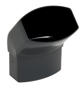 Coude 45° MF OVATION ANTHRACITE pour descente ovoïde Ø90x56mm