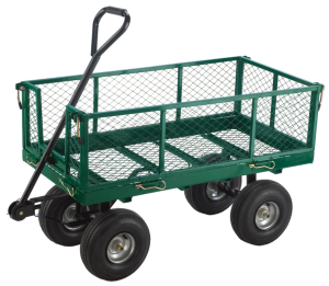 Chariot grillagé métal maxi 363kg dim. 97x51x30cm - XBIMC363 - ne convient pas pour les enfants