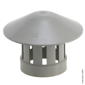Chapeau de ventilation PVC Ø160mm GRIS