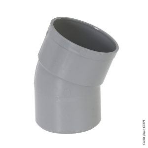 Coude PVC 22°30 eaux usées Ø100mm Mâle/Femelle