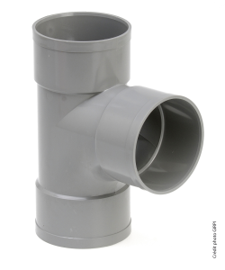 Té PVC 87°30 eaux usées Ø40mm Femelle/Femelle