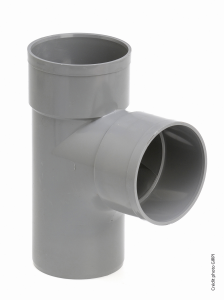 Té PVC 87°30 eaux usées Ø80mm Mâle/Femelle