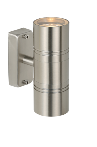 Applique extérieure ARNE-LED chrome dépoli 2xGU10 5W 2700K - FIN DE SERIE