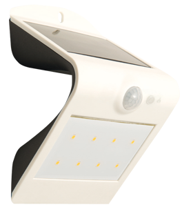 Applique murale Solaire IP44 blanche + détecteur (FIN DE SERIE) double éclairage 4000K blanc naturel