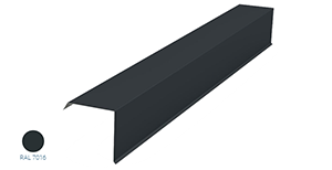 Bande de rive sur mur Anthracite 2.10m RAL 7016 developpé 400mm 2m utile