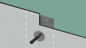 Bande métallique pour montage en alignement ss profilé panneaux Kinewall