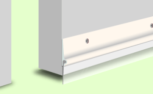 Bas de porte Classique Marron à visser 93cm - sol lisse