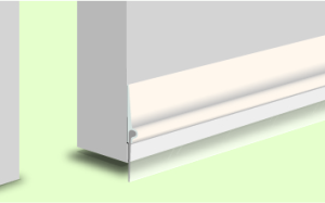 Bas de porte Classique Blanc adhésif 93cm - sol lisse