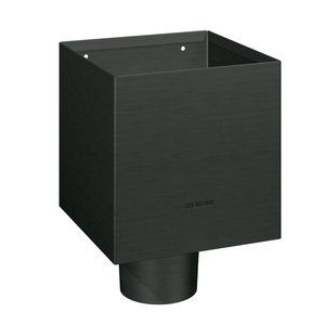 Boite à eau carrée zinc GRANUM BASALTE 200x200 naissance Ø80mm - FIN DE SERIE