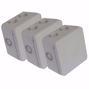 Lot 3 boites dérivation étanches IP54 85x85x50