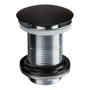 Bonde QUICK CLAC laiton Noir mat 75mm sans trop-plein